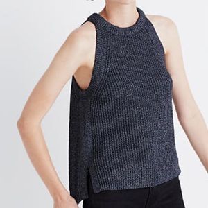 Madewell Navy Blue Sweater Tank - Size XXS